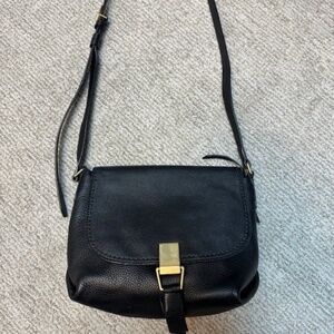 Black Leather Crossbody Purse